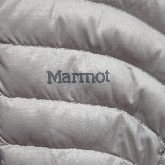 Marmot Women's Silver Puffer Jacket XS 600 Fill Duck Down - Picture 2 of 10